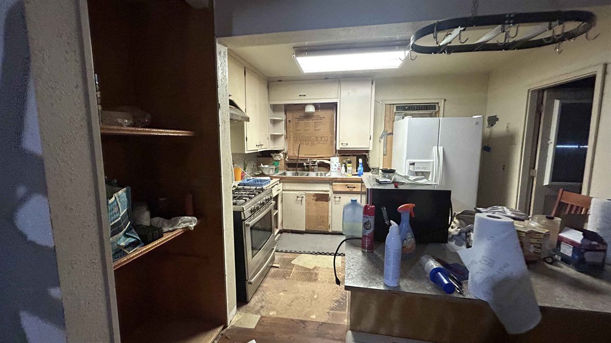 The kitchen before any work.